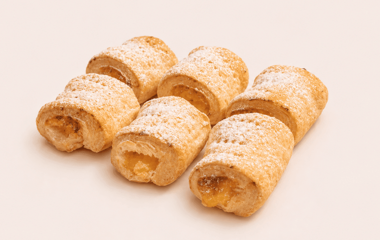 Minirulouri cu crema de vanilie