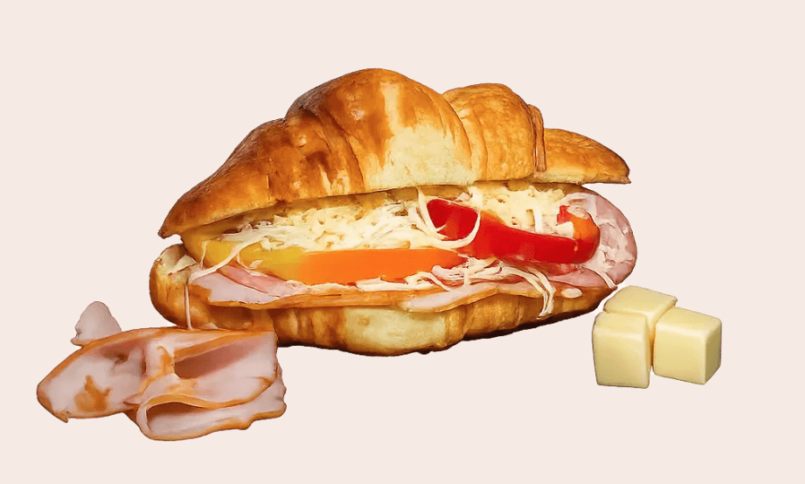 Sandwich cu muschi si salam