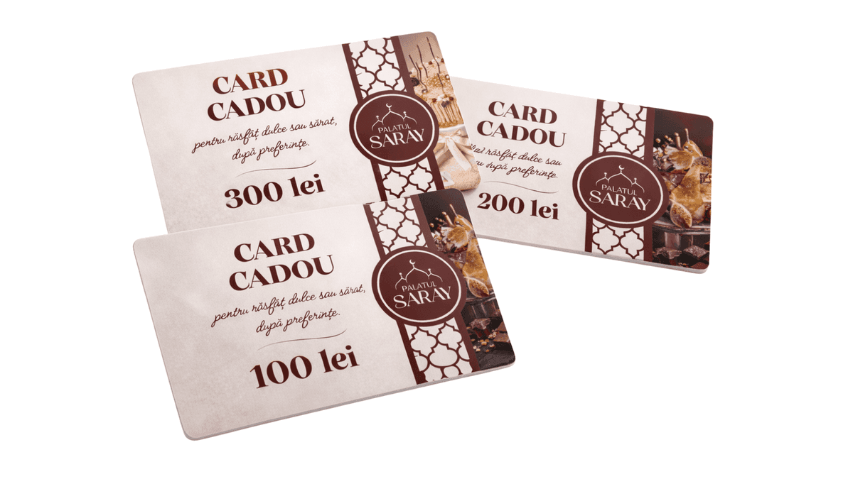 Vouchere cadou Saray valori 100, 200 și 300 lei